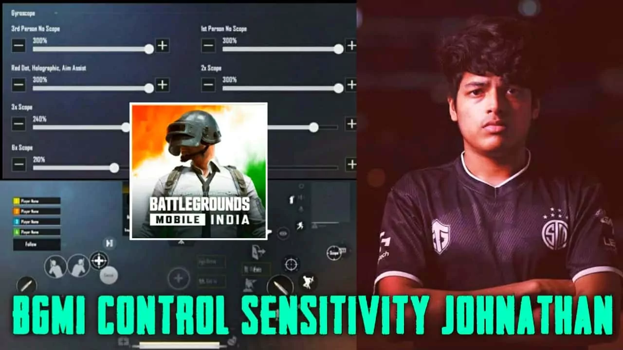Jonathan BGMI Sensitivity Settings And Controls Codes (Battlegrounds Mobile India)