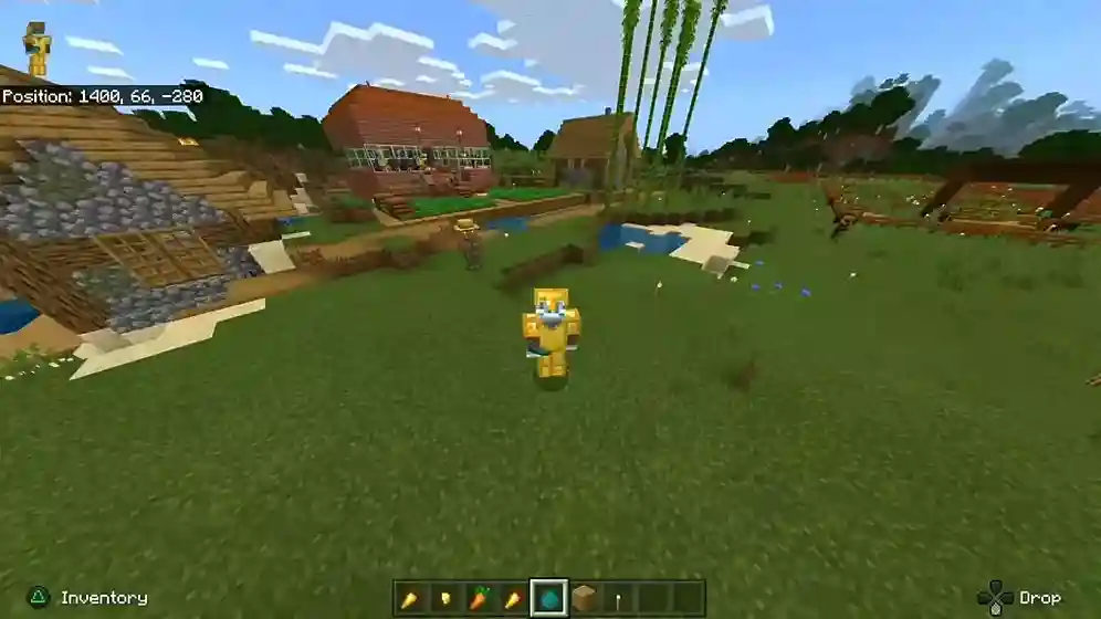 teleport to a village in Minecraft