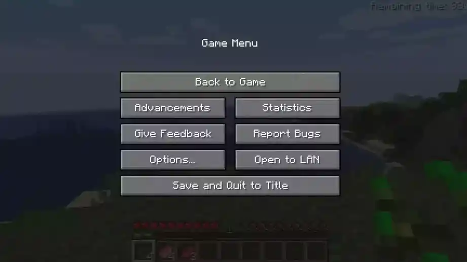 open-minecraft-game-menu