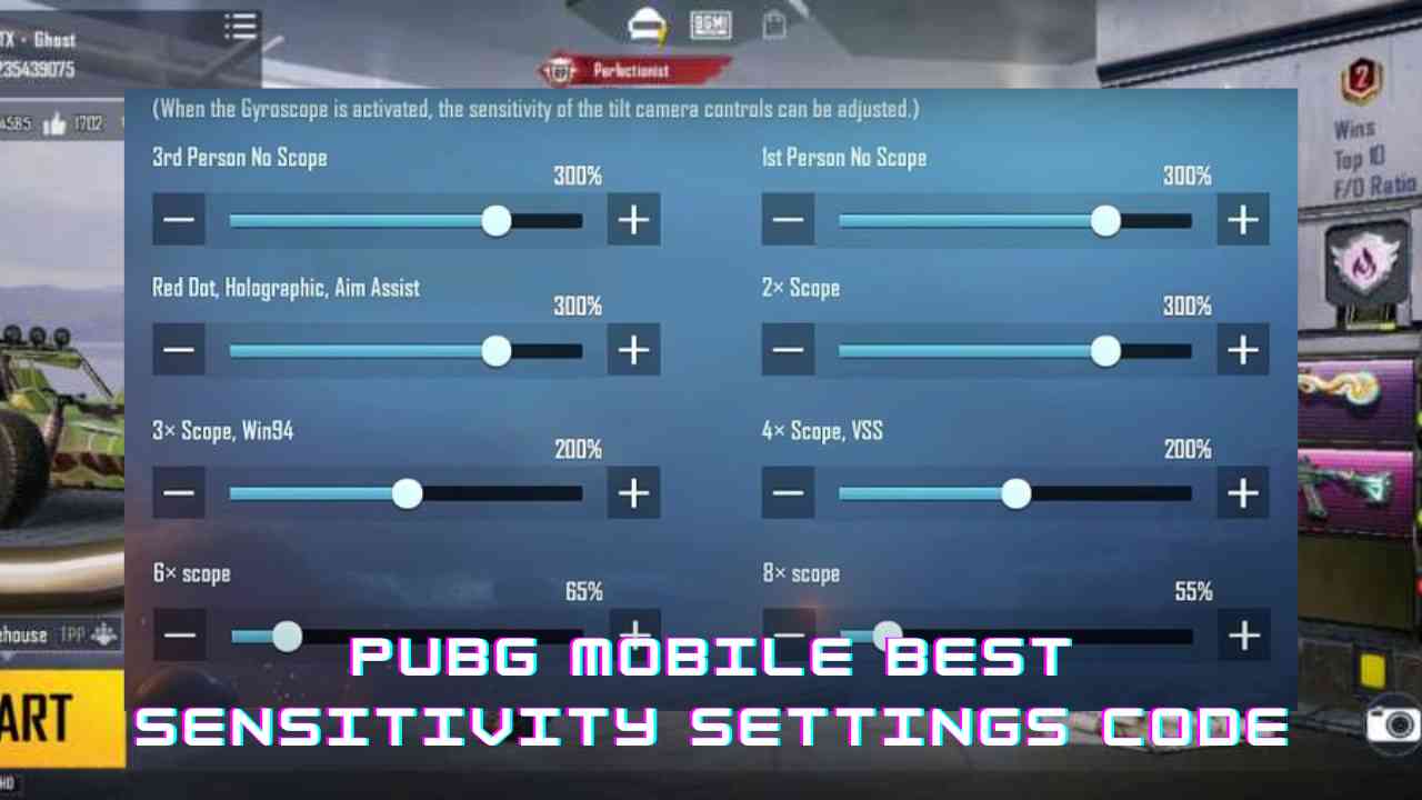 PUBG Mobile Best Sensitivity Settings Code for Android and iOS