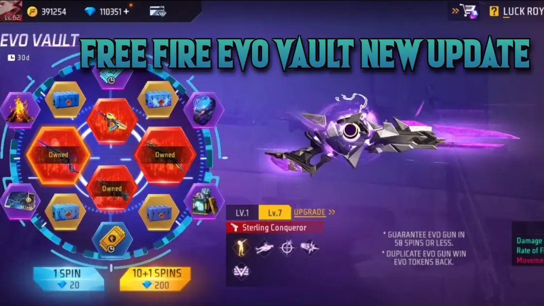 Free Fire Evo Vault New Update