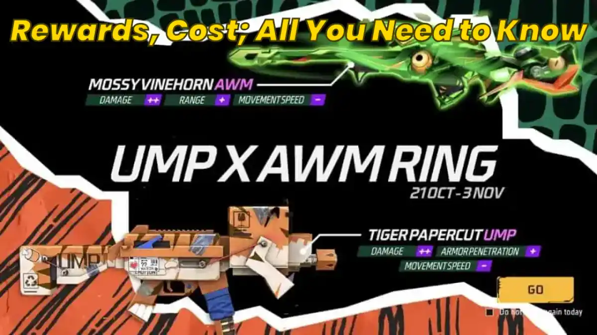 Free Fire UMP x AWM Ring Event: Rewards, Cost; All You Need to Know