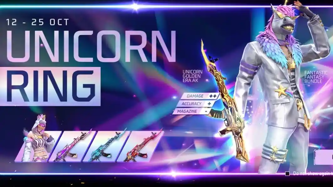 How Many Diamonds to Get All Rewards from Free Fire Unicorn Ring Event?