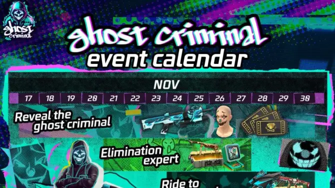 Free Fire Max Ghost Criminal Event - Check Rewards