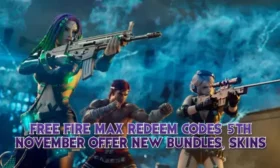 Free Fire Max Redeem Codes 5th November Offer New Bundles, Skins